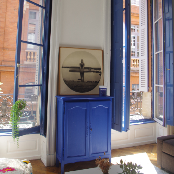 bleu indigo -  peinture tretto pour meubles interieurs & extérieurs (Norme Jouet)